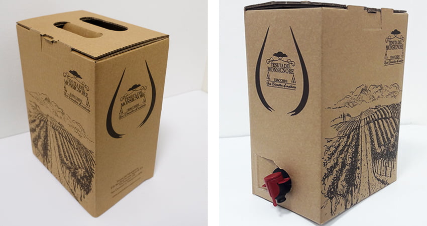 Scatole Bag in Box in cartone per liquidi